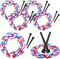 Zubebe 16-foot Double Dutch Jump Ropes Bulk Segmented Skipping Colorful Beaded Ropes