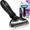 Pat Your Pet Deshedding Dog Brush - Double Sided Undercoat Grooming Rake for Dogs & Cats, Dematting Comb
