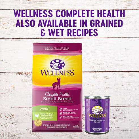 Wellness Complete Health Grain-Free Small Breed Dry Dog Food, Natural Ingredients, 4-Pound Bag