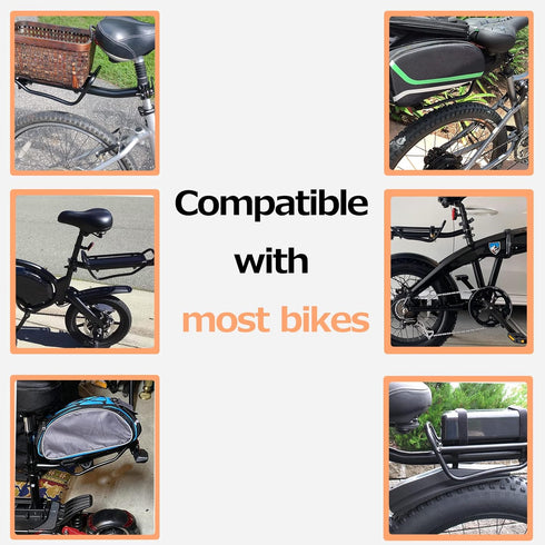 Rear Bike Rack with Quick Release Camp - Retractable Aluminum Alloy Bicycle Cargo Rack for 26"-29" Frames