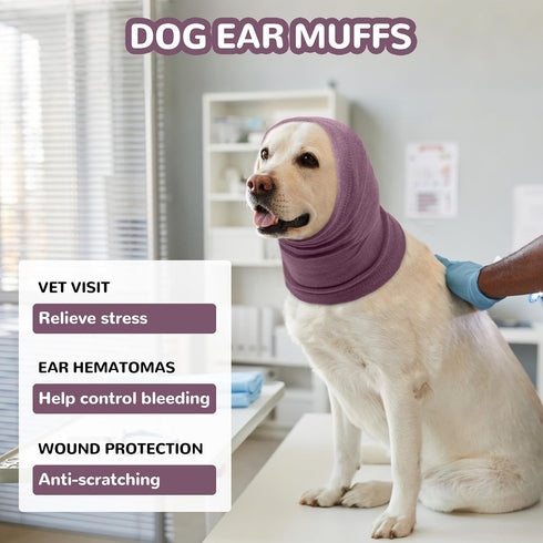 PUMYPOREITY Dog Calming Hoodie - Dog Ear Cover for Anxiety Relief, Noise Canceling for Grooming and Force Drying
