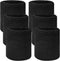 AIJOJUMY 6Pcs Sports Wrist Sweat Bands for Men & Women,3.15/8cm, Absorbent Wristbands Sweatbands