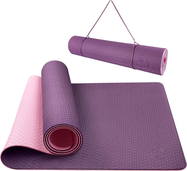 IUGA Eco Friendly Non Slip Yoga Mat Thick Anti-tear Workout & Exercise Mat for Yoga, Pilates, Fitness (72"x 24"x 6mm)