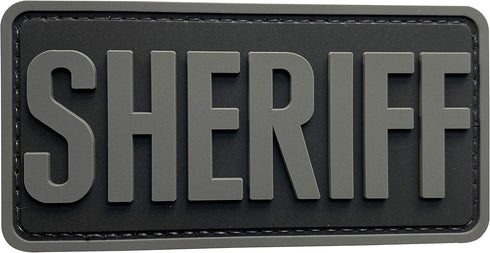 Sheriff Vest Patch Cool Subdued Gray 2x4 inches for County Sheriff Department Tactical Molle Vest