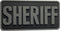 Sheriff Vest Patch Cool Subdued Gray 2x4 inches for County Sheriff Department Tactical Molle Vest