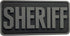 Sheriff Vest Patch Cool Subdued Gray 2x4 inches for County Sheriff Department Tactical Molle Vest