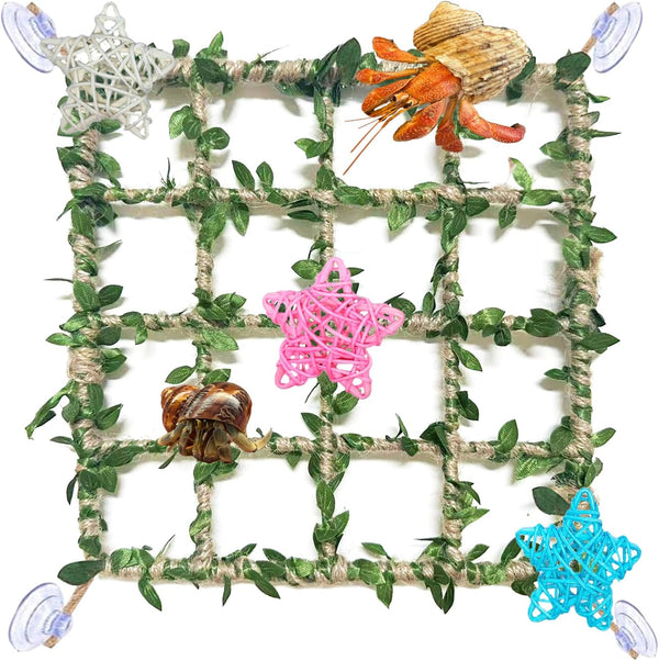 Delllala Hermit Crab Climbing Toys SetHermit Crab Habitat Tank Accessories,Also for Small Lizard