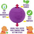 Chew King Dog Fetch Balls, 4 Inch Natural Rubber Toy, All Breed Sizes, Count 2 (Pack of 2) - CM-10031-CS01