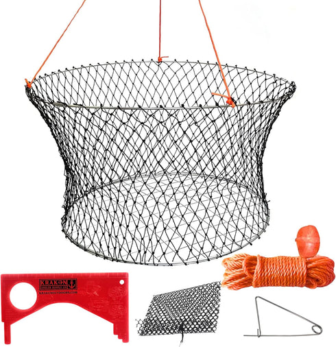 Crab Trap Hoop Net 2 Ring Trap for Pier Dock Jetty Dungeness