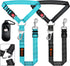 Removable Dog Seat Belt Harness for Car, 3 in 1 Pet Dog Car Seatbelt Leash with Adjustable Reflective Bungee Tether