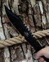 Mossy Oak 15-inch Survival Hunting Knife with Sheath, Fixed Blade Tactical Bowie Knife with Sharpener