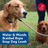 Water & Woods Braided Rope Snap Dog Leash - Green, Durable Comfortable Pet Leash with Classic Swivel Snap