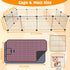 2 8Sq (12 FHTONGE Large Guinea Pig Cage Habitat with Pcs Waterproof Bedding, Ft Guinea Pig Playpen with Mat, Metal