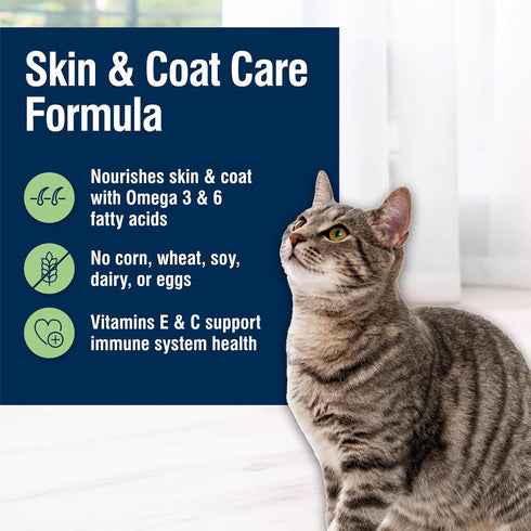 Blue Buffalo True Solutions Perfect Skin & Coat Natural Dry Food for Adult Cats, Salmon, 4-lb Bag