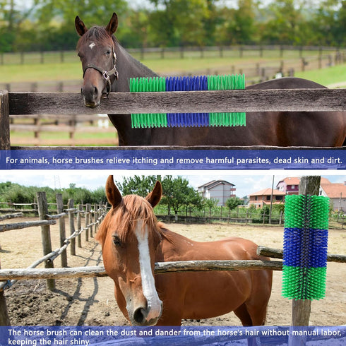 Sets Pig,1 Pack Livestock Scratching Brush,Horse Brushes for Grooming,Itch Relief Horse Scratcher Brushes Kit with Two