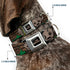 Buckle-Down Kawaii Groot Dog Collar - 2-Poses/Guardians Badge Browns/Green, 1.5" Wide, Fits 18-32" Neck, Large