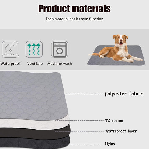 20x 28,Waterproof Washable Reusable Dog Pee Pads Non-Slip Potty Training Pads for Dogs and Cats Puppy,Fast Drying