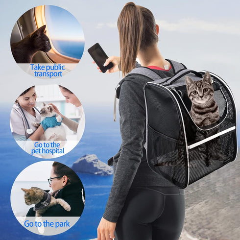 Backpack, Backpack Backpack, BAGLHER Pet Carrier Ventilated Design, Pet Travel with Comfortable Shoulder Straps