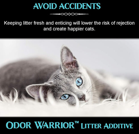 Odor Warrior Cat Litter Deodorizer with Ultra Absorbing Activated Charcoal | Fragrance Free Litter Solution