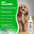 Pack 16 oz We Love Doodles Small Slicker Brush & Lavender Detangler Spray - Dog Leave-in Conditioner for Reducing Mats