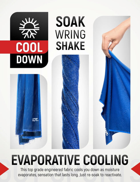 (40" 12") GOT Sports Cooling Towel x Instant Cooling Neck & Face Wrap, Sweat Towel for Gym, Workout, Running & Extreme