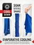 (40" 12") GOT Sports Cooling Towel x Instant Cooling Neck & Face Wrap, Sweat Towel for Gym, Workout, Running & Extreme