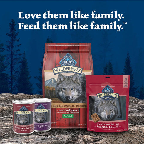 Blue Buffalo Wilderness High Protein Wet Dog Food Variety Pack for Adult Dogs, Grain-Free, 12.5 oz. Cans (6 Pack)