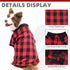 KOOLTAIL Dog Shirt, Red Buffalo Plaid Pet Apparel, Comfortable T-shirt for Small Medium Large Dogs and Cats, L