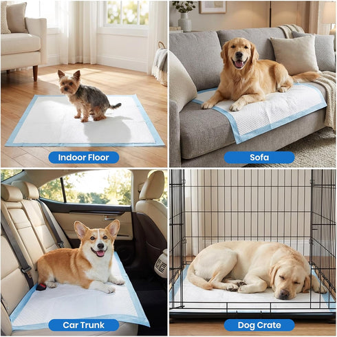 100 Count 28" 34", Gimars XL Puppy Pads x Extra Large Dog Pee Pads, Absorbent Quick-Dry Puppy Training Pads, Disposable