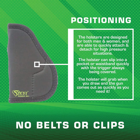 Sticky Holsters MD-3 Medium Tactical Gear Holder, Ambidextrous Design, Fits 3.5"-4" Barrel