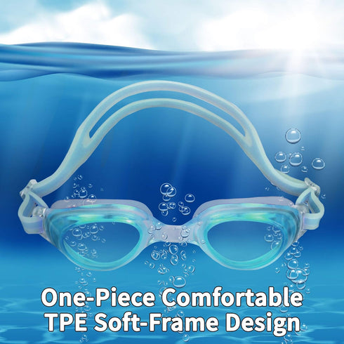 Water Gear Anti-Fog Goggles for Men and Women - Comfortable Swimming Goggles for Pool and Diving