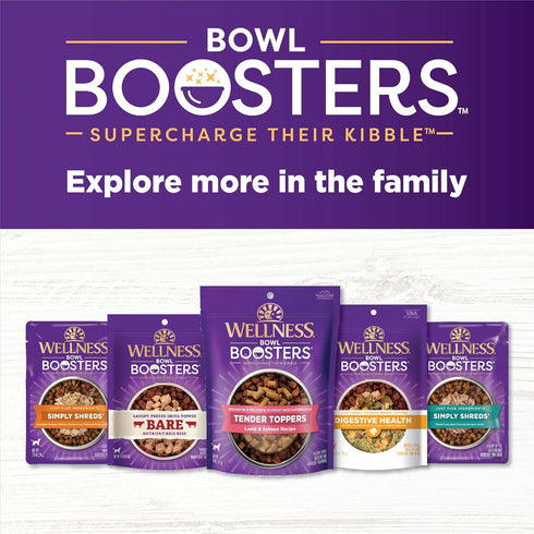 Wellness Bowl Boosters, Dog Food Topper for Small, Medium, & Large Breeds, Grain Free, Heart Health Chicken
