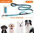 TwoEar 5FT 1IN Strong Blue Dog Leash with 2 Padded Handles for Extra Control, Reflective Lead for Small Medium Large