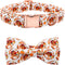 Thanksgiving Turkey Dog Collar Gift - Soft Bow Adjustable Metal Buckle Collar for Medium Dogs