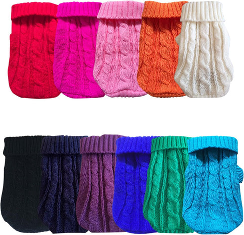 Dog Sweaters for Small Dogs, Classic Knitwear Winter Coat for Chihuahua, Warm Puppy Costume Clothing, Cute Doggie