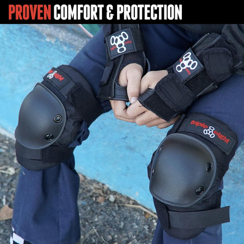 Triple Eight Kneesaver Knee Pads, 1-Pair, Black, One Size
