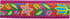 Preston Bristol Flower Dog Collar and Leash Set - Bright Multi Colored Floral Ribbon on Raspberry Pink