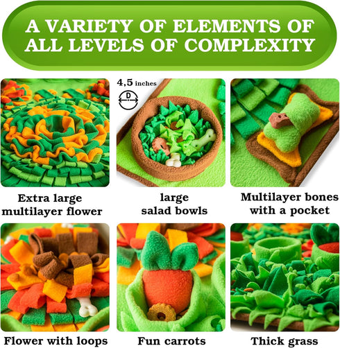 33.5 19.7 Snuffle Mat for Dogs - x Pet Food & Dog Feeding Mat Best Dog Boredom & Enrichment Toys for Large and Medium