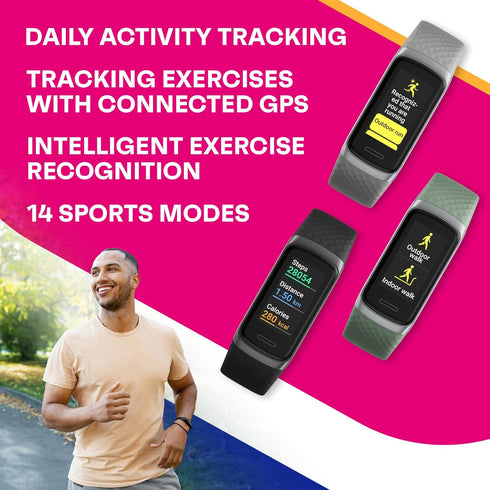OCTANDRA Active 2 VeryFit Fitness Tracker with Heart Rate, SpO2, Sleep Monitor, IP68 Waterproof for Men Women