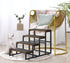 Dog Stairs for High Beds - 4 Steps for Small Medium Dogs, Easy to Walk on Pet Steps for Beds and Cars