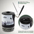 HikeCrew Portable Gas Powered Stove Top & Cooking System with 1L Pot, Perfect for Camping, Hiking, Backpacking
