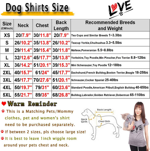 Dog Shirts Love Puppy Shirt Mommy Dad, Sleeveless Vest T-Shirt for Dogs Cats, Apparel (Large, Grey-Pet)