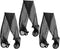 SUPVOX 3pcs Foldable Fishing Nets with 1.5m Black Handle, Portable Mini Live