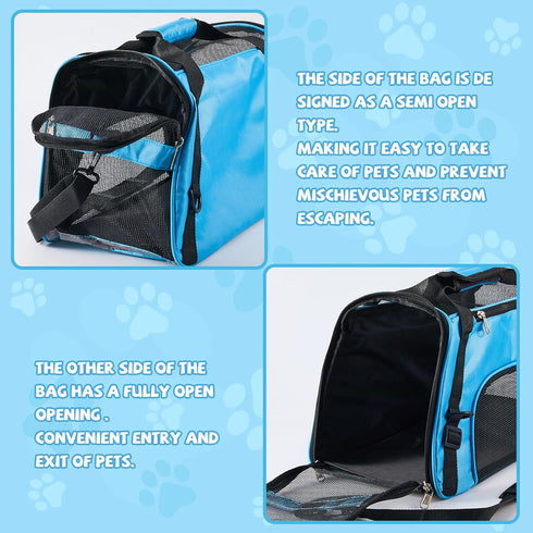 Sweetude 4 Pcs Soft Cat Carrier for Cats Under 13lbs, Foldable Comfortable Portable Carrying Bag for Cat and Small Dog