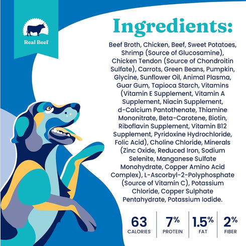 Solid Gold WET FUNCTIONAL DOG, MOBILITY, BEEF & VEG, Pack of 6, 3.5oz