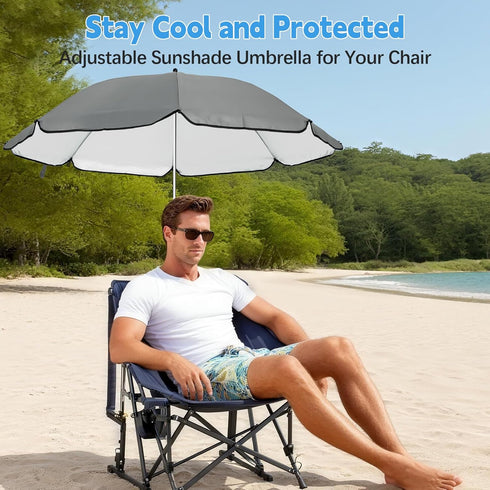 Fevbcnrj Chair Canopy Umbrella Compatible with GCI - Sunshade Attachment, Portable Umbrella for Beach Chair