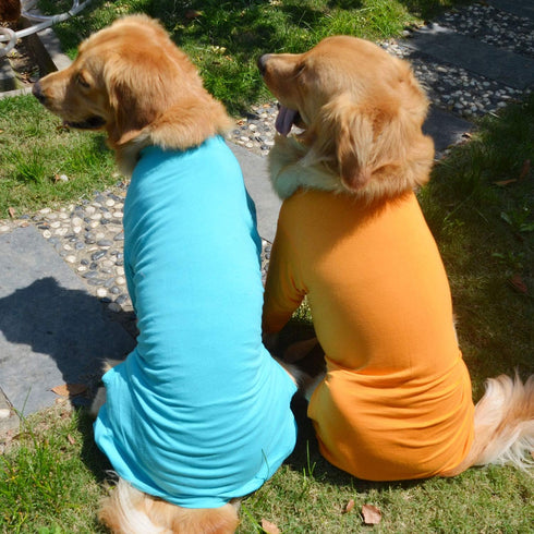 Lovelonglong Four Feet Dog Lightweight Pajamas, Pure Cotton Dog Jumpsuits, Stylish PJS for Large Medium Small Dogs