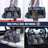 2 2 Cat Carrier for Cats, Foldable Double Cat and Dog Carrier, Small to Medium Size, Front Zippered Compartments,Two