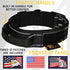 ADITYNA Heavy Duty Dog Collar with Handle - Reflective Black Dog Collar for Medium Dogs - Wide, Thick, Tactical, Soft Padded - Perfect Dog Collar for Training, Walking, or Hunting