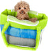 Pet Life Bubble-Poly Tri-Colored Insulated Fashion Pet Carrier - Designer Plush Dog Carrier with Ventilated Mesh
